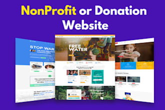 build nonprofit website, charity website, donation website, ngo website