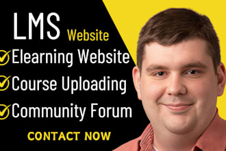 create a professional elearning lms website, learndash, buddyboss development