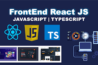 do frontend web development in react js and javascript