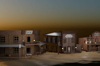 create 3d environments and props in blender