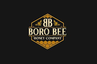 design bee honey company logo