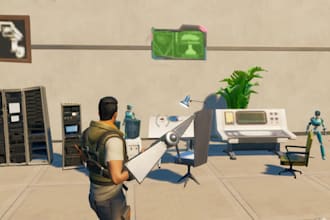create stylized 3d fortnite uefn creative verse map environment