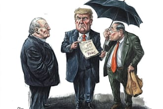 draw political cartoon or editorial illustration