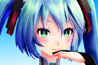 create 3d model for mmd, vrchat, vroid, iclone, tf2 model, ue5 sfm, wonder