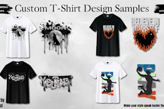 design custom t shirt graphics within 24 hours