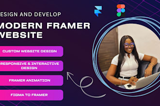 design modern, responsive and interactive figma to framer website