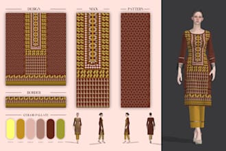 design fashion collections, 3d models, patterns in clo 3d
