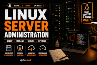 be your linux server administrator for setup security and support