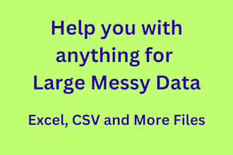 clean, split, organize, correct and dedupe messy datasets