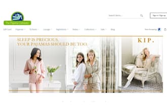 design ecommerce pajamas website nightwear store anime clothing pajamas store