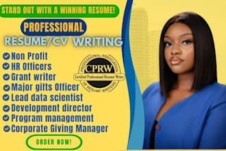 write a non profit development director grant program manager resume and HR cv