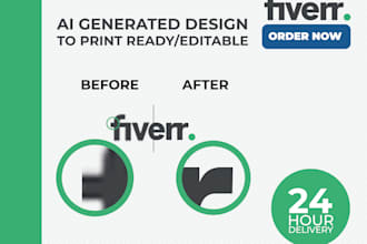convert the ai generated label into a print ready ai file