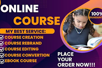 create online course content, ecourse for digital product, elearning website ppt