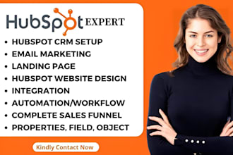 setup hubspot crm, hubspot website,hubspot automation,hubspot landing page, blog