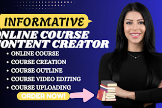 write online course content, scriptwriter ppt slides training video, lesson plan