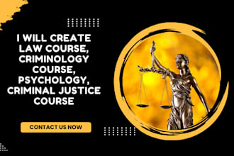 create law course, criminology course, psychology, criminal justice course