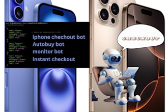 develop a iphone checkout bot, apple checkout bot, macbook checkout, iphone bot