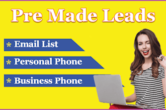 provide pre made b2b leads for cold calling and email marketing