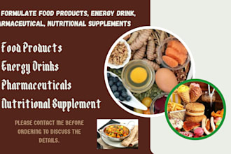 formulate food products, energy drink, pharmaceutical, nutritional supplements