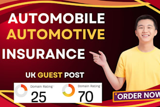 publish automobile automotive insurance article with UK guest post backlink