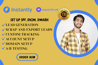 set up instantly ai smartlead for cold email outreach and lead generation