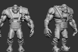sculpt warhammer 40k, 3d sculpting, 3d miniature, 3d action figure, 3d monster