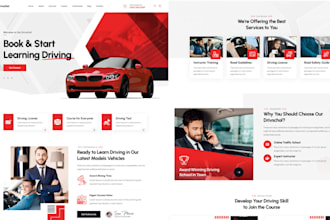 design professional driving school wordpress website
