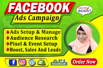 do a facebook ads campaign, run instagram ads, fb advertising for leads and sale