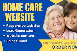 create home care website, senior care, elderly care website