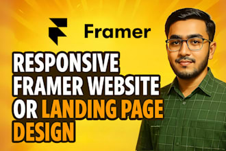 develop responsive framer website or landing page