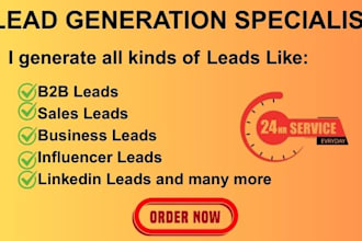 get you linkedin leads, b2b targeted leads, influencer leads and sales leads