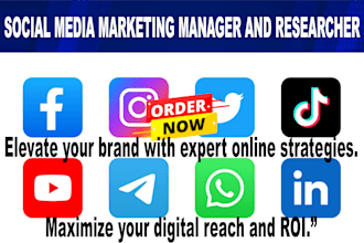 be your social media marketing manager and researcher