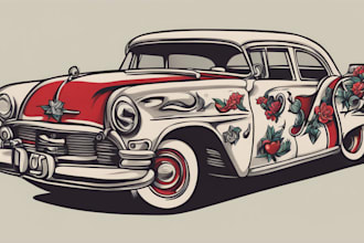 custom american traditional tattoo design old school style