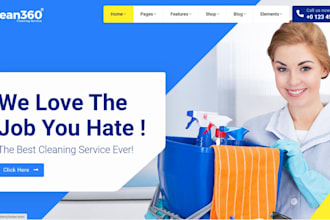 cleaning service website, house, office cleaning website website booking kaola