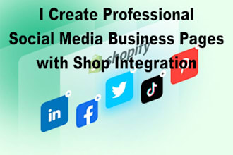 create social media business pages with etsy integration etc