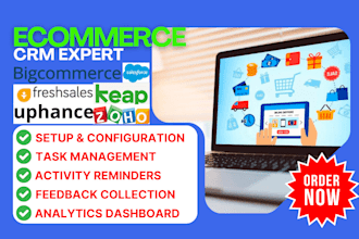 setup zoho salesforce bigcommerce freshsales uphance keap omnisend ecommerce crm