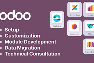 setup odoo and create custom odoo modules for your business