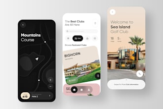 develop custom golf booking app for android, ios and website
