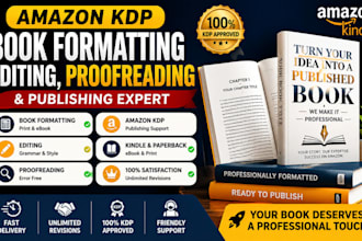 do book formatting, amazon KDP book publishing, ebook and cookbook formatting