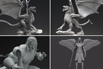 do 3d model sculpture design 3d printing 3d sculpting zbrush character modeling