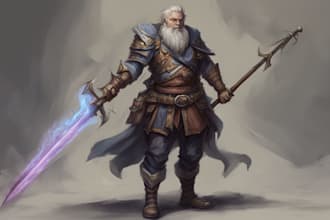 draw a fantasy character for dnd or similar