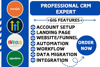 setup gohighlevel automation zoho crm hubspot workflow pipedrive kvcore campaign