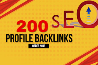 200 high quality seo profile backlinks link building service for google rankng