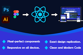 be your react frontend developer converting figma PSD or images into react