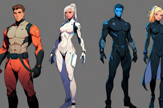 drawing a sci fi character illustration or sci fi character