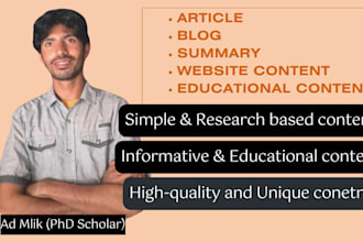 write essays, articles, blogs, research, summaries