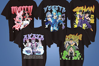 create a custom anime t shirt design