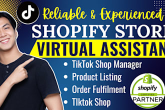 be your shopify store manager shopify marketing tiktok shop manager tiktok shop