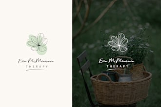 charming bakery logo hand drawn botanical feminine design