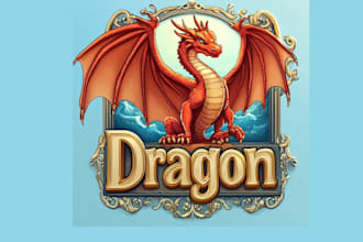 design high quality dragon vector logo for your business with 24 hours